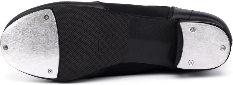 ARCLIBER Black Tap Shoes for Women and Men PU Leather Slip On Women Tap Dance Shoes - Image 3